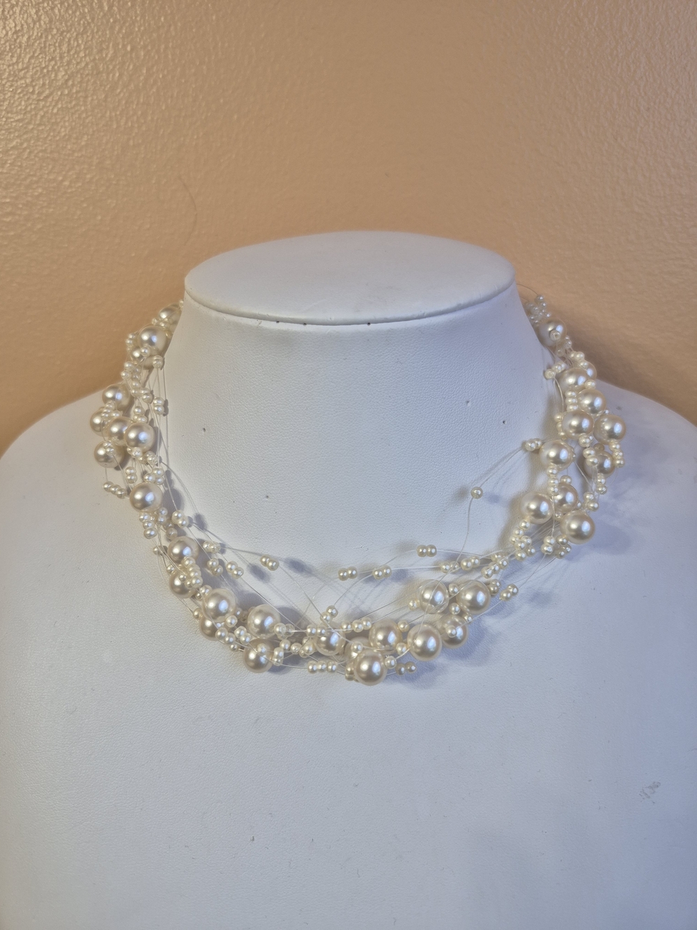 Layered Faux Pearl Cluster Designed For Formal Occasions